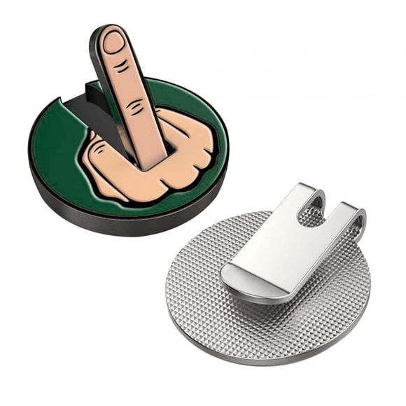Marcador De Pelota De Golf Con Tema De Dedo Medio Para Hombres Y Mujeres, Accesorios De Golf De Colores Brillantes De Hierro, Clip Para Sombrero