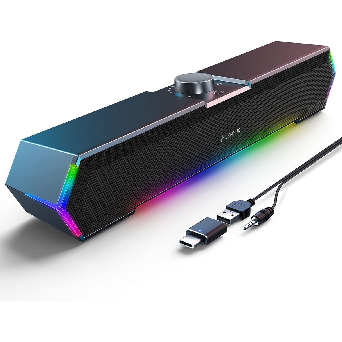 Lenrue - Parlante G11 Usb Aux Luces Touch 2 0 Pc