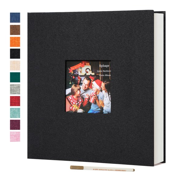 Álbum de fotos Spbapr de lino 28 × 26 cm 40 páginas DIY