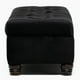 thumbnail image 2 of Banqueta Capitone Felpa Negro, 2 of 2