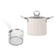 thumbnail image 4 of Olla Para Freír De 3 Litros Con Colador, Sartén De Cocina Para Freír, Fiesta, Cocina, Color Blanco, 4 of 5