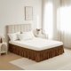 thumbnail image 1 of suxuMhao Falda de Cama Elástica Envolvente con Volantes Tamaño King, Color Café - Colchón de 78x80 Pulgadas Compatible con Caída de 15 Pulgadas, Falda de Ropa de Cama de 1 Pieza para Decoración de, 1 of 3