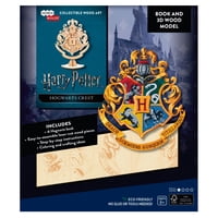Insight - Harry Potter Hogwarts Crest Libro Y Modelo Armable En Madera