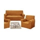 thumbnail image 2 of Set De Fundas Cubre Sillon 3+1+1 - Modelo Cuadrille Mostaza, 2 of 4
