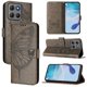 thumbnail image 1 of Funda cartera mariposa para Motorola Moto G17 con soporte y ranuras para tarjetas Gris, 1 of 6