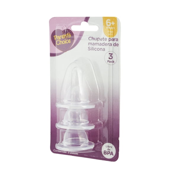Chupete Para Mamadera Flujo Alto Transparente, 1 Un