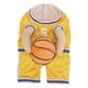 thumbnail image 2 of Disfraz De Baloncesto Para Perro Con Pelota Para Disfrazarse Como Regalo Para Mascotas, Festival, Fiesta Temática, Talla S, Amarillo, 2 of 4