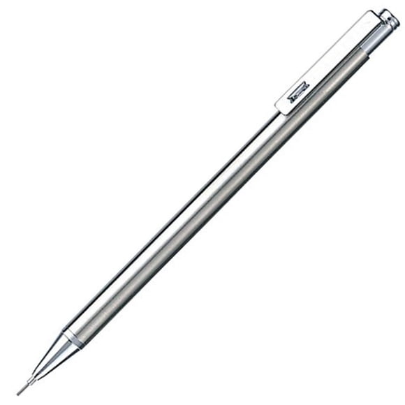 Lápiz mecánico Zebra Mini de 0,5 mm con cuerpo plateado (TS-3)