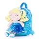 thumbnail image 4 of Mochila Gloveleya, muñeca rizada de felpa para niños pequeños, 23 cm, azul, 4 of 9