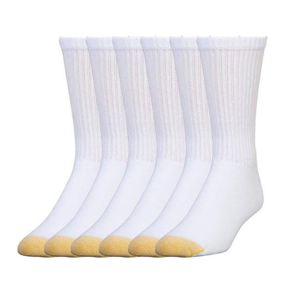 Calcetines GOLDTOE 656S Cotton Crew Athletic para hombre, talla XL