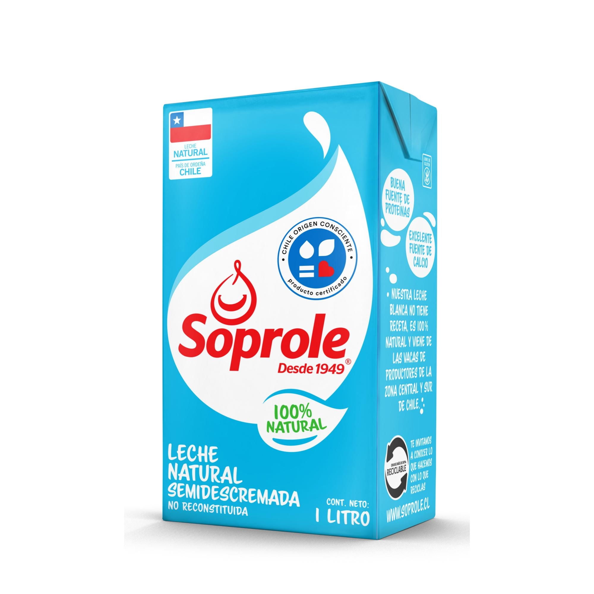 Leche Semidescremada Natural 1 L 1 L Soprole