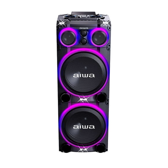 Parlante Bluetooth Torre Karaoke Aiwa 4000w Tws Aw-poc15 Negro