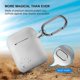 thumbnail image 2 of Funda de silicona gris ATUAT para AirPods con mosquetón, 2 of 7