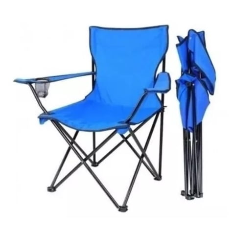 Citohome - Silla Plegable Camping Playa Picnic Con Porta Vasos Azul