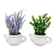 thumbnail image 1 of Macetero tetera con planta aritficial, producto surtido 1 un, 1 of 6