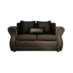 América Decora - Sofá Con Resorte Estructural 2 Personas Castilla Rayado Café