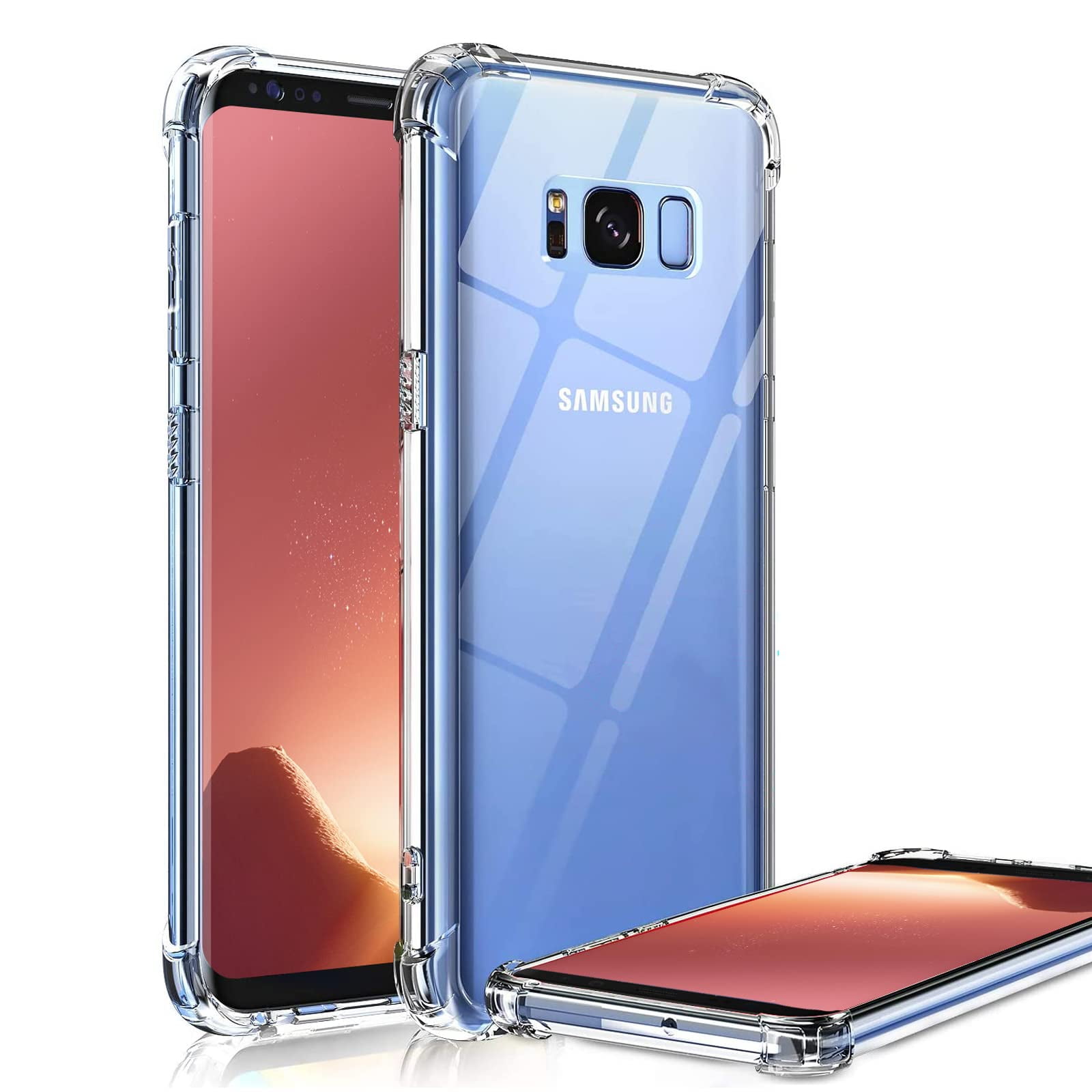 Funda De Teléfono Kiomy Clear A Prueba De Golpes Para Samsung Galaxy S8+