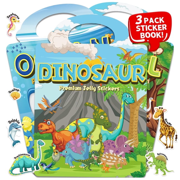 Libro de pegatinas CREATIVETREES Pack de 3 - Gel reutilizable