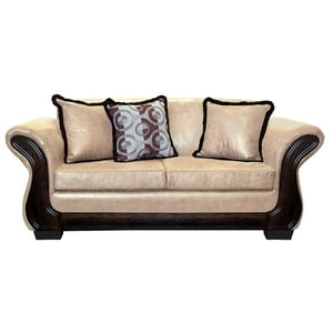 América Decora - Sofá Con Resorte Estructural 3 Personas Finis Envejecido Beige