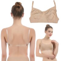 Sujetador Profesional Bra Imucci, Beige, Con Espalda Transparente, Para Danza De Ballet