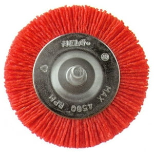 Grata Circular Fibra Abrasiva Roja 3"" (75Mm) - Grano 80 (Grueso) - Vástago 1/4'' - Hela