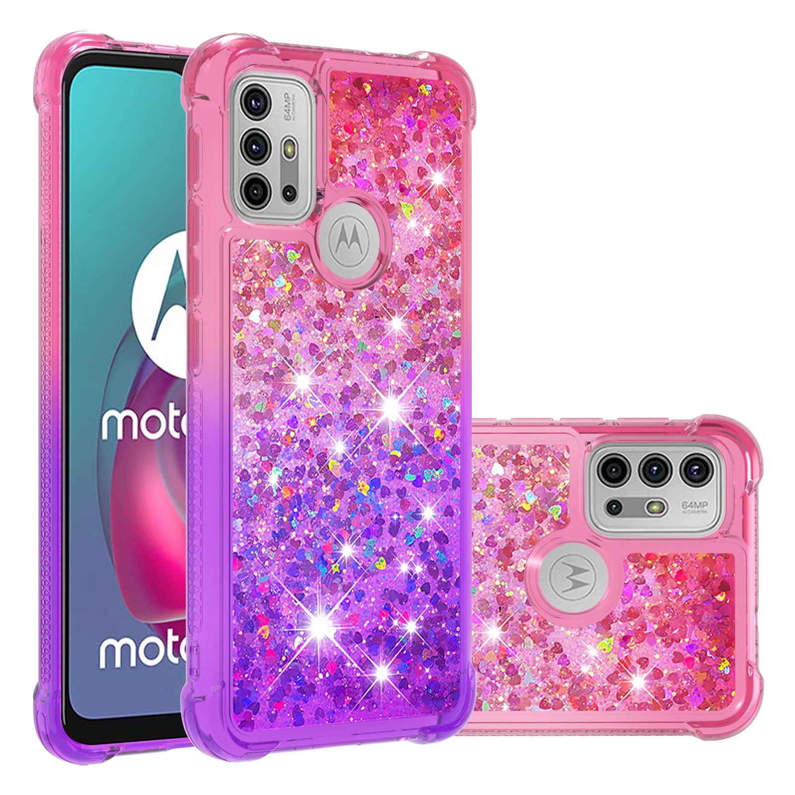 Foxdock - Funda Para Motorola Moto G30/g20/g10 Con Diseño Gradiente Y Brillo Líquido Antigolpes Tpu