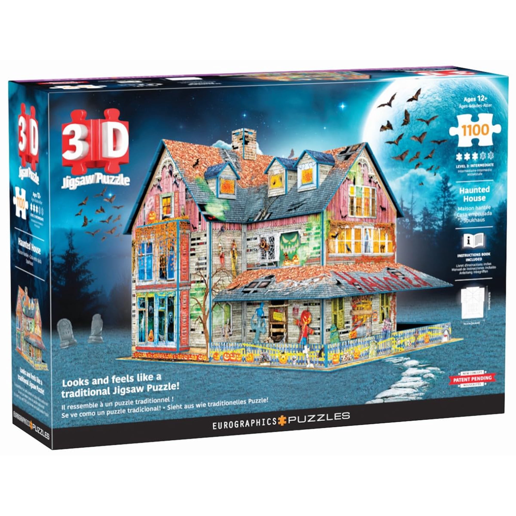 Puzzle 3d Eurographics Haunted House Con Una Gran Imagen Nítida