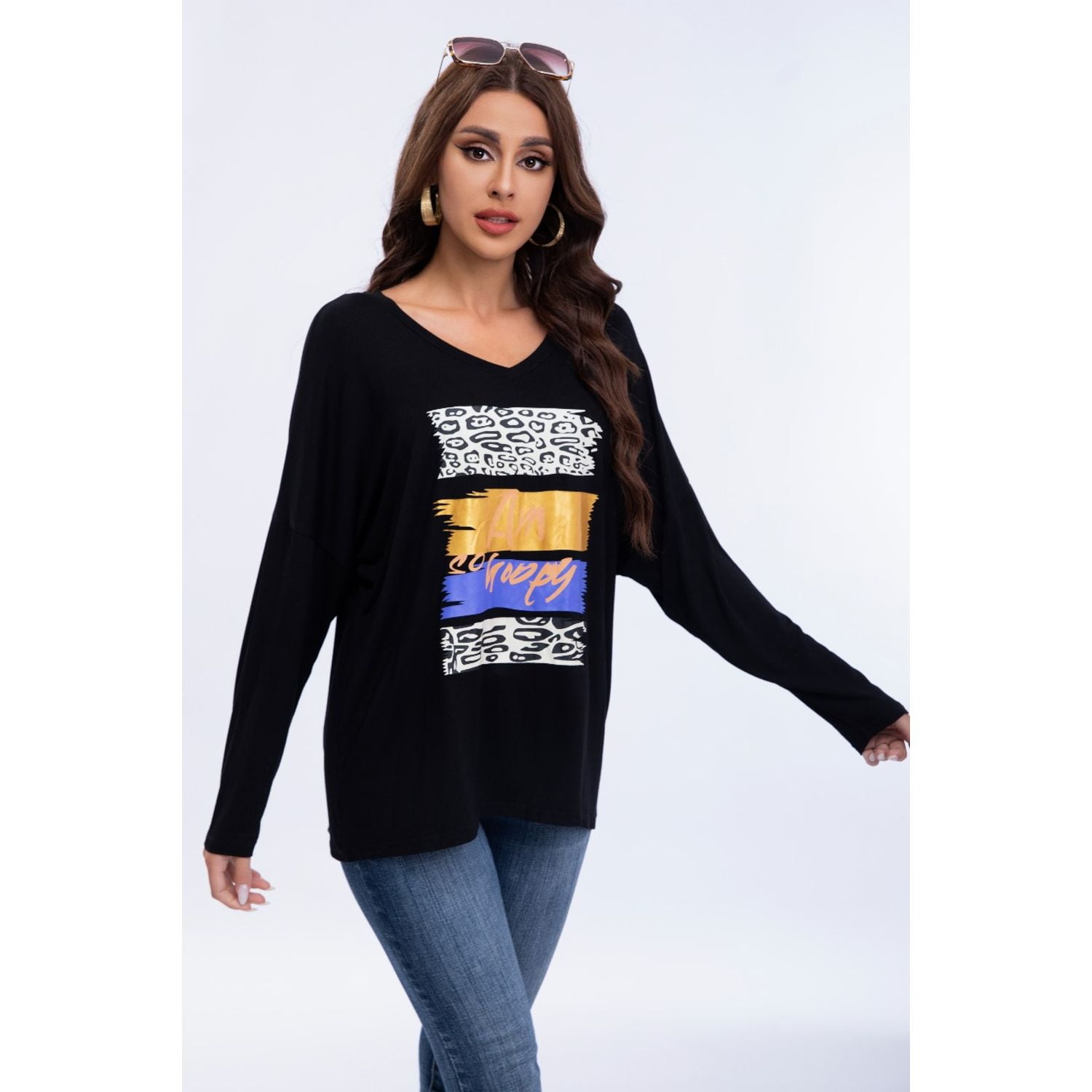 Likeshop - Blusa Polera Mujer Algodon Manga Larga Oversize Diseños 3306
