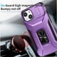 thumbnail image 3 of Funda Armada para iPhone 14 con Tapa Deslizante y Soporte Magnético Giratorio Morado, 3 of 5
