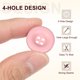 thumbnail image 4 of Uxcell 10pcs Botón de Costura 20mm 4 Agujeros Botones Redondos de Resina para Manualidades, Rosa, 4 of 6