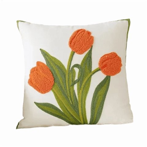 Genérico - Fundas De Cojines Bordadas A Elección 45X45 Diseño 16 Color Blanco