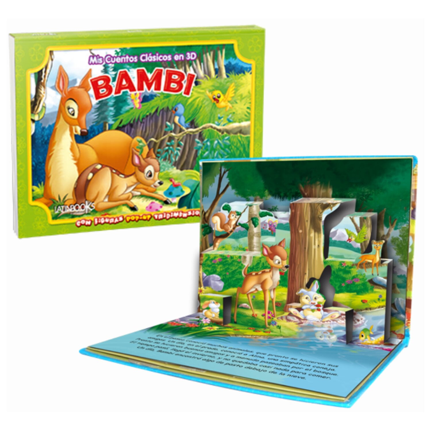 Latinbooks - Mis Cuentos Clásicos En 3d - Bambi (pop Up)