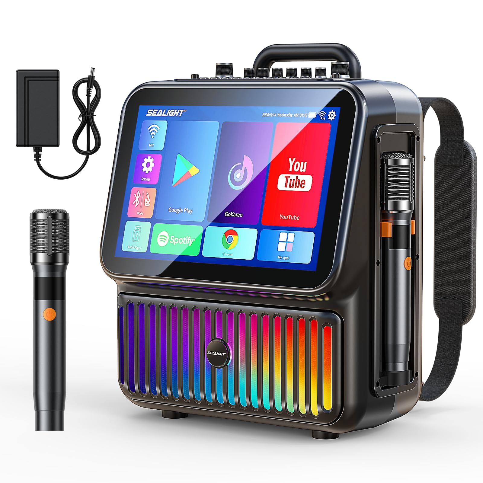 Máquina De Karaoke Sealight Con Pantalla De 13,3 Pulgadas Y Altavoz De 350 W