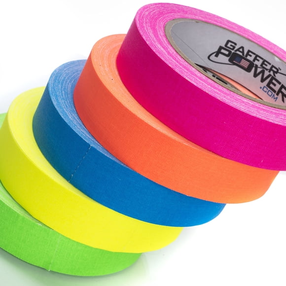 Gaffer Tape Gaffer Power Spike Tape, paquete de 5 unidades, fluorescentes, EE. UU.