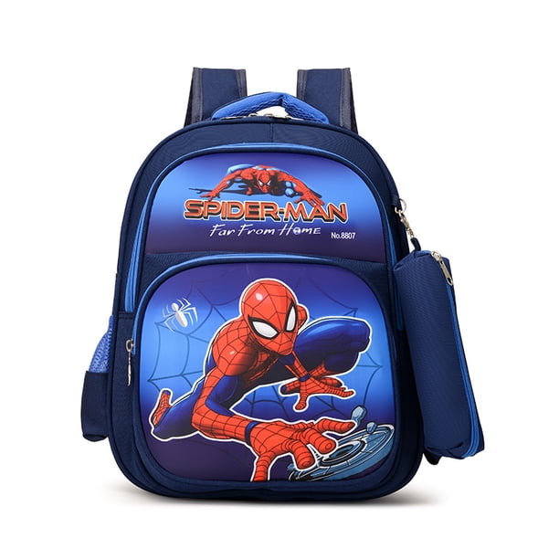 Disney Spider Man Backpack Children Cartoon Captain America Kindergarten School Bag For Boys Anit-lost Infantil Schoolbag Gift 