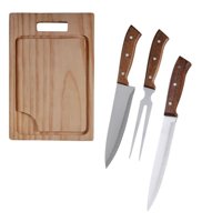 Set Parrilla 4 Piezas Acero Inoxidable Arthome Par09