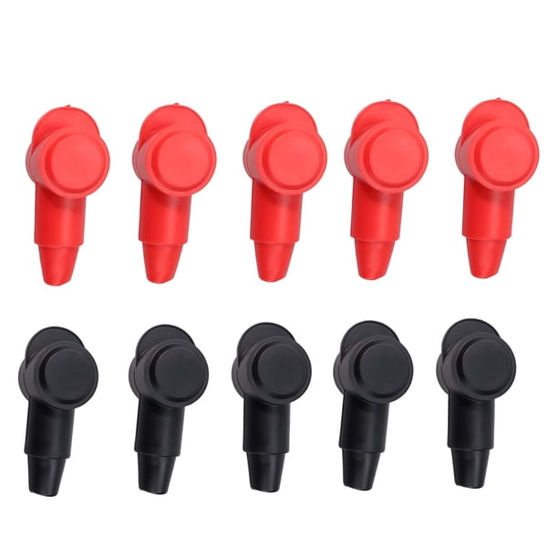 Cubiertas de terminales de perno Tapas de terminales Carcasa protectora de terminal protectora duradera a prueba de polvo para automóviles, camiones m 10 piezas
