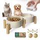 thumbnail image 1 of Cuenco elevado para perros y gatos, cerámica con forma de homish, 800 ml, 1 of 9