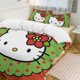 thumbnail image 2 of Merry Christmas Hello Kitty 3 Pieces Duvet Cover Set Full Size Super Soft Fade Resistant Microfiber, 2 of 4