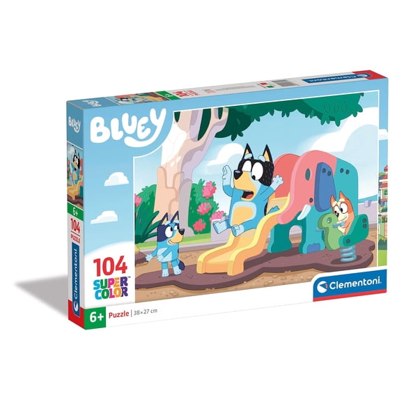 Rompecabezas Clementoni Supercolor Bluey, 104 piezas, 6 años