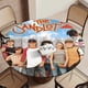 thumbnail image 5 of The Sandlot-theme Fitted Round Tablecloths Elastic Edged Table Covers Waterproof Table Cloth for Kitchen Holiday Party Tables Decor 150cm, 5 of 6