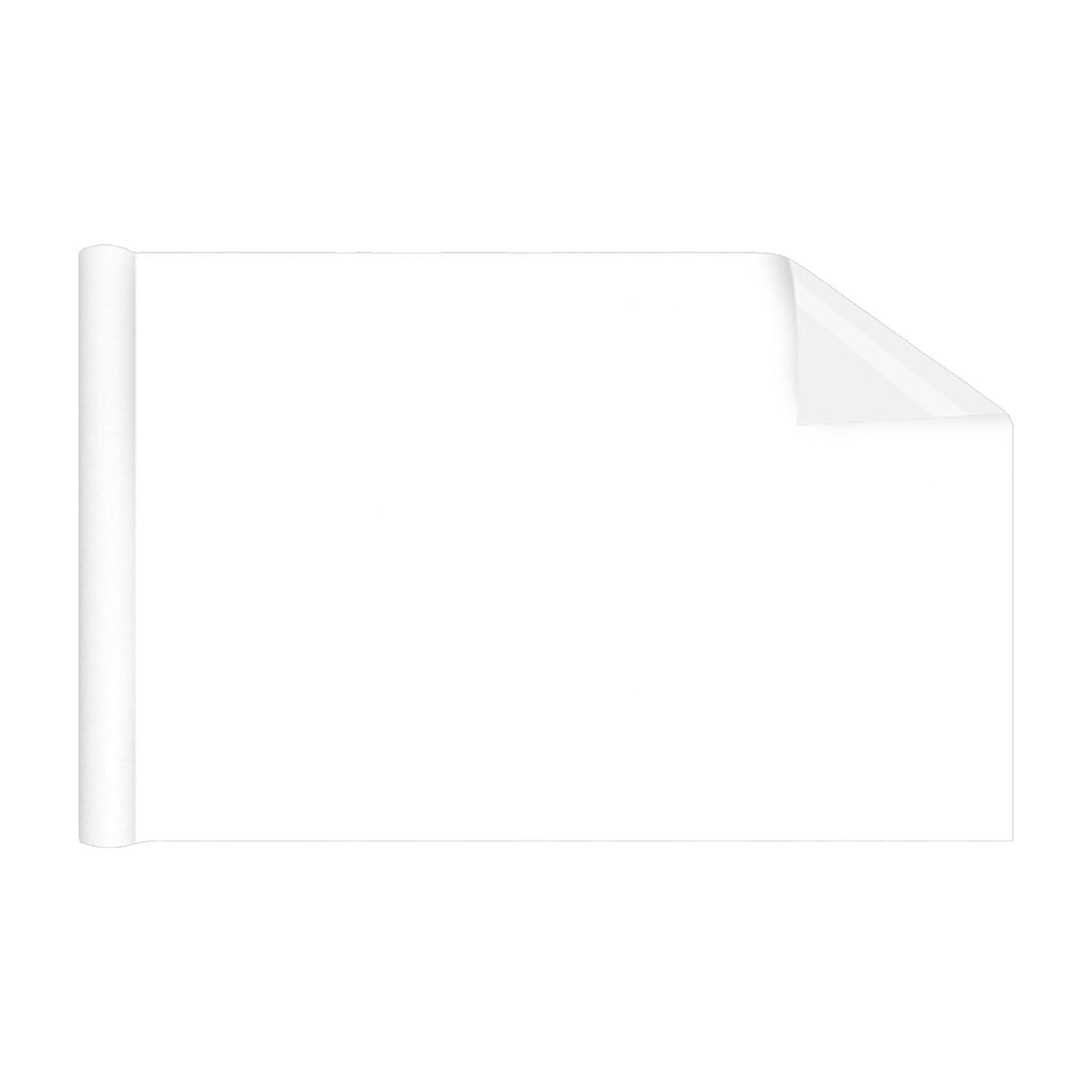 Ioensy - Adhesivo De Pizarra De Borrado En Seco, Hoja Reutilizable De Pintura Para Niños Para Escritorio De Pared De Habitación, 45Cm X 5M, Blanco