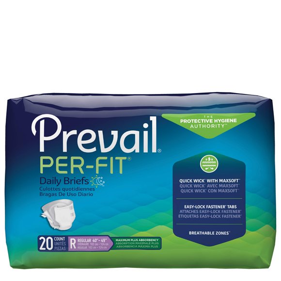 Calzoncillos para Incontinencia Prevail Per-Fit Máxima Absorción Talla Regular 20 unidades