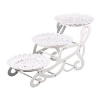 Magideal - Soporte Para Servir De 3 Niveles, Soporte Para Magdalenas, Mesa De Postre, Soporte De Exhibición De Comida, Platos Decorativos Elegantes Para Exhibici Estilo C