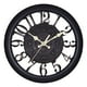 thumbnail image 2 of Reloj De Pared Retro De 11 Pulgadas Decorativo Que No Hace Tictac Para Oficina En Casa Negro, 2 of 3