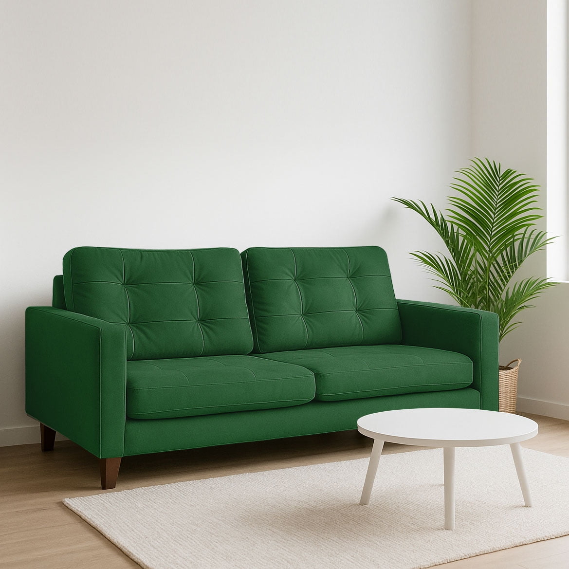Latam Home - Sofa Napoles 2c Tela Velvet Verde