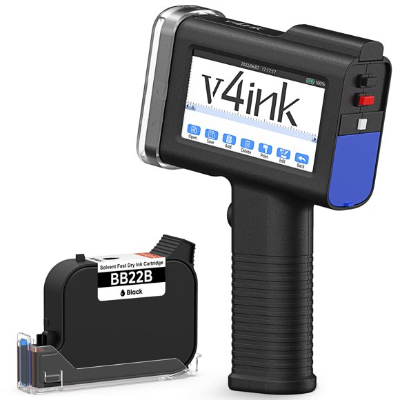 Impresora v4ink BT-HH6105B2 negra 406 mm pantalla táctil de 4,3 pulgadas