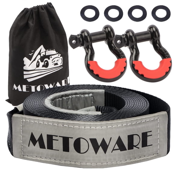 Kit de Cinta de Remolque METOWARE 7,6 cm x 6 m 35 000 lb Gris