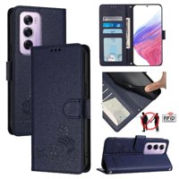 Funda Tipo Cartera Foxdock Para Oppo Reno 12 Pro Con Soporte, Ranuras, Rfid, Diseño De Gato