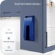 thumbnail image 4 of Soporte para bolsas de plástico Manterio Durable Wall Mount Blue, 4 of 8